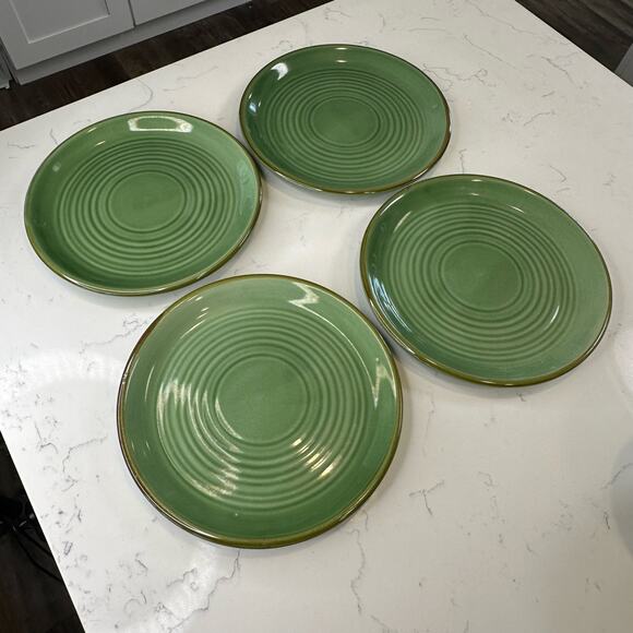 Jaclyn Smith Today Series Green Pattern Dinner Plates Set of 2 - Picture 6 of 10